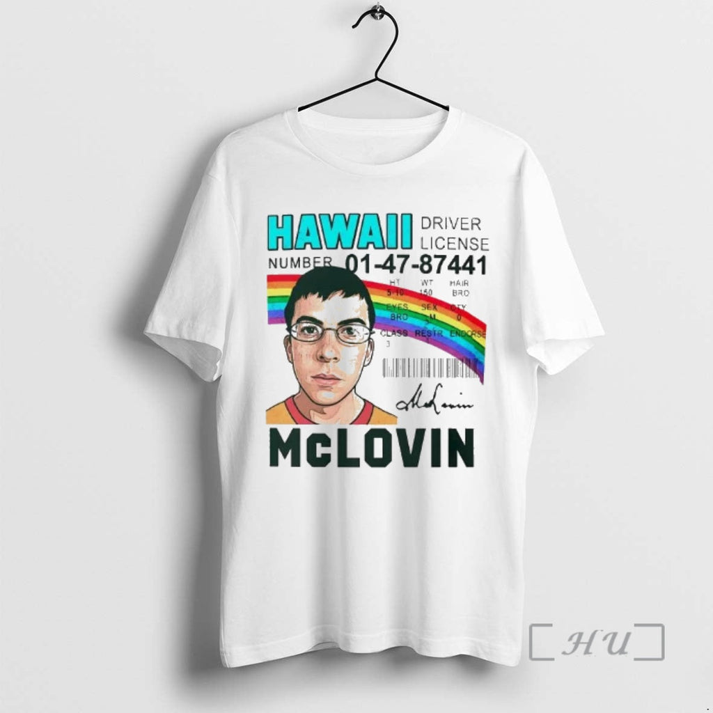 Officials Fogell Hawaii Driver License Mclovin - Adult & Kids T-Shirts, Sweatshirts & Hoodies apparel design preview 1