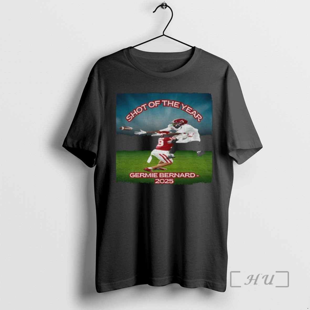 Officials Football Catch Year Germie Bernard 2025 - Adult & Kids T-Shirts, Sweatshirts & Hoodies apparel design preview 1