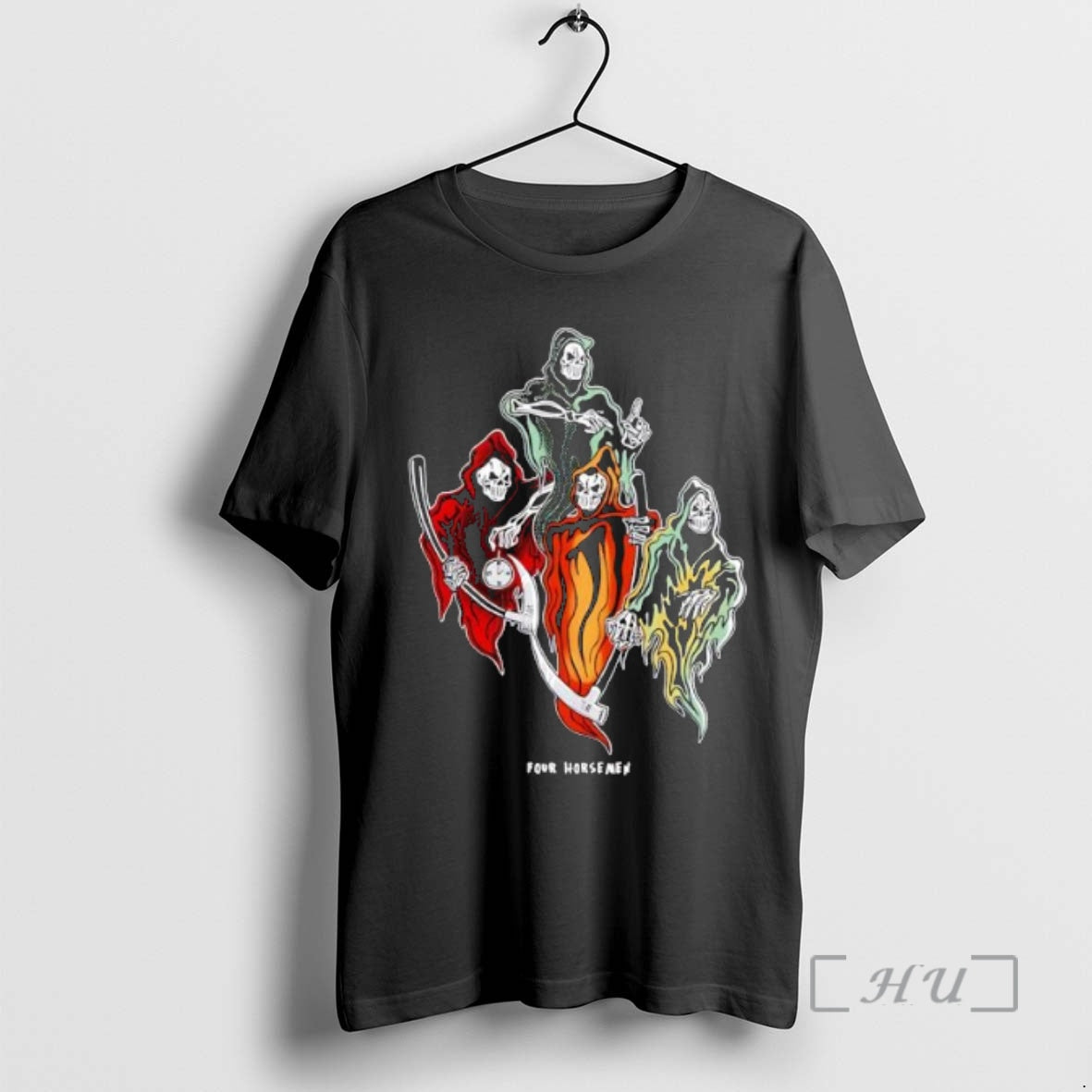 Officials Four Horseman Scratcher Death - Adult & Kids T-Shirts, Sweatshirts & Hoodies apparel design preview 1
