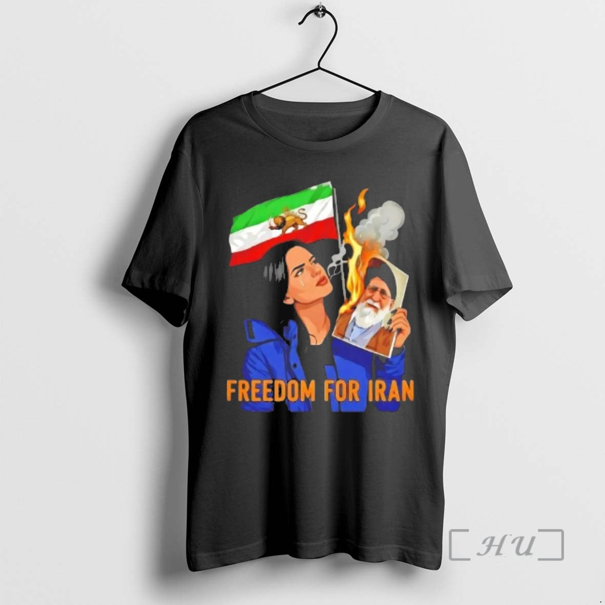 Officials Freedom For Iran Protest Lion And Sun - Adult & Kids T-Shirts, Sweatshirts & Hoodies apparel design preview 1