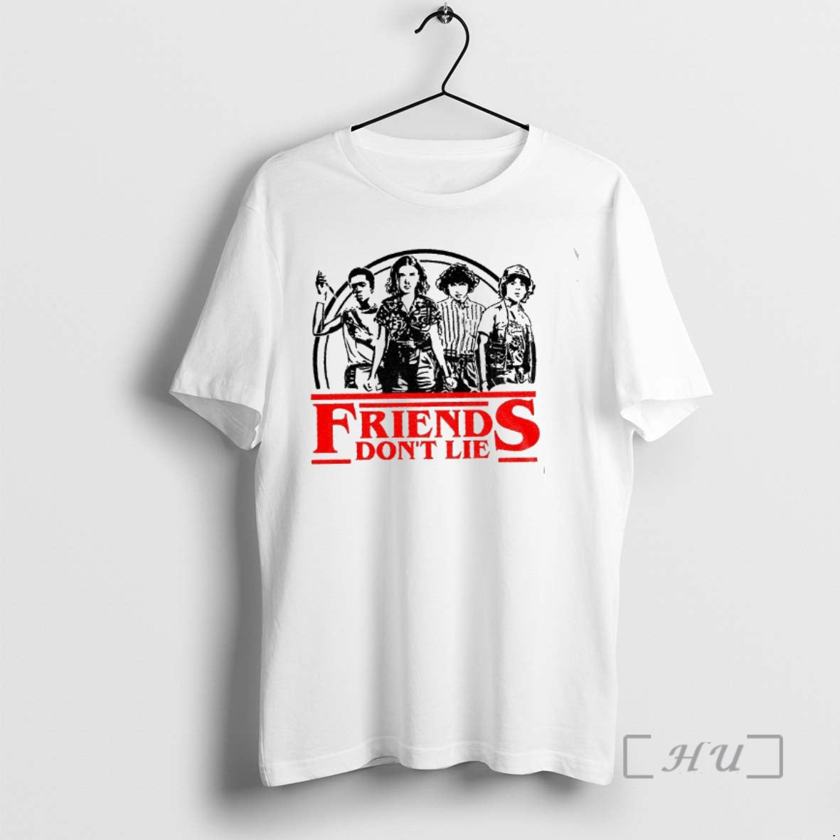 Officials Friends Dont Lie Retro Stranger Quote - Adult & Kids T-Shirts, Sweatshirts & Hoodies apparel design preview 1