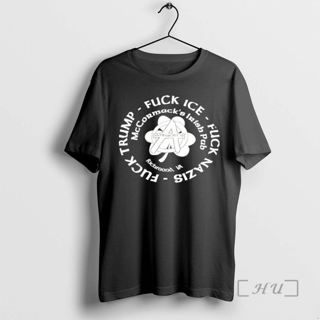 Officials Fuck Trump Ice Nazis Mccormacks Irish Pub - Adult & Kids T-Shirts, Sweatshirts & Hoodies apparel design preview 1