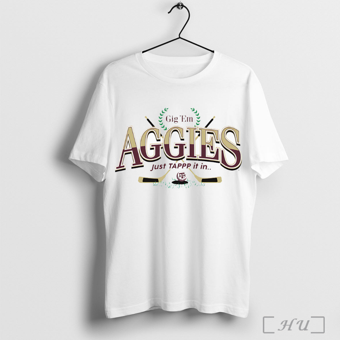 Officials Gig Em Aggies Just Tapp It In Sweater And V - Adult & Kids T-Shirts, Sweatshirts & Hoodies apparel design preview 1