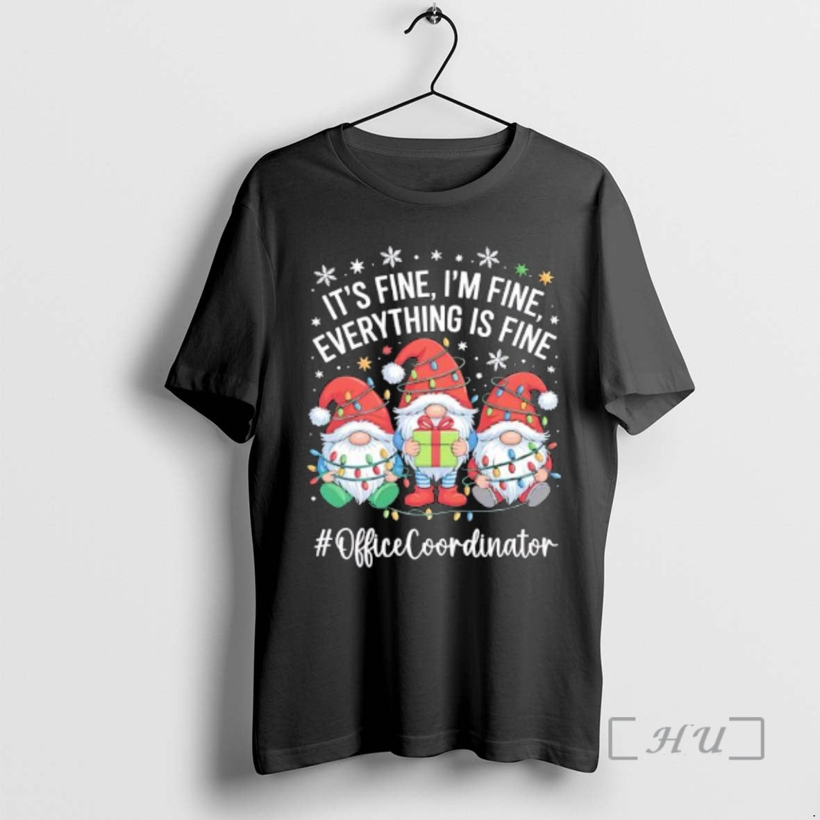 Officials Gnome Santa Fine Im Everything Is - Adult & Kids T-Shirts, Sweatshirts & Hoodies apparel design preview 1