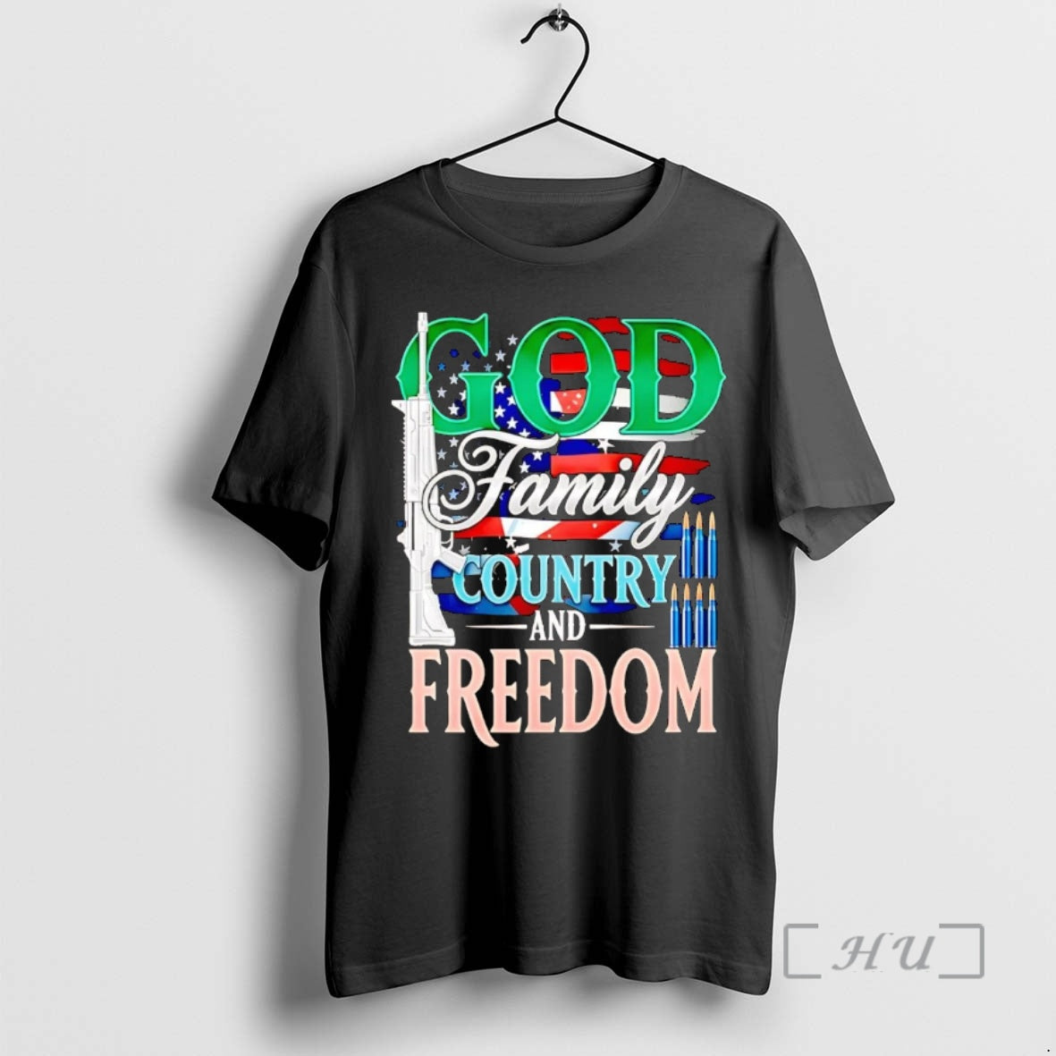 Officials God Family Country Freedom American Flag - Adult & Kids T-Shirts, Sweatshirts & Hoodies apparel design preview 1