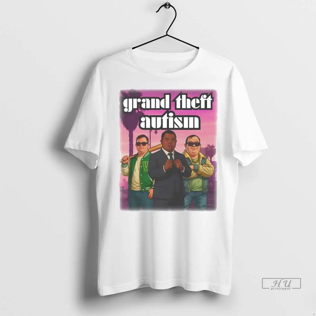 Officials Grand Theft Autism Gta Parody - Adult & Kids T-Shirts, Sweatshirts & Hoodies apparel design preview 1