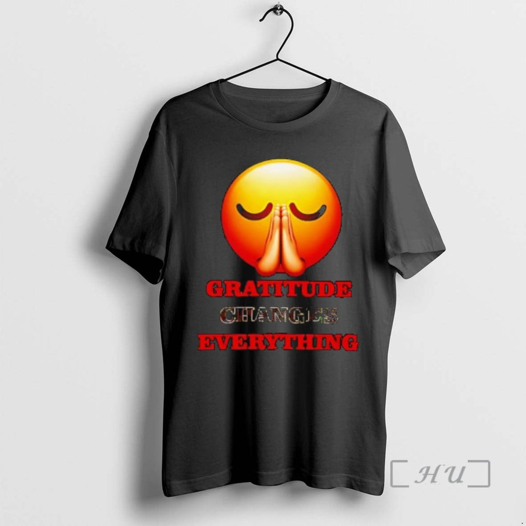 Officials Gratitude Changes Everything Thanks Emoji - Adult & Kids T-Shirts, Sweatshirts & Hoodies apparel design preview 1
