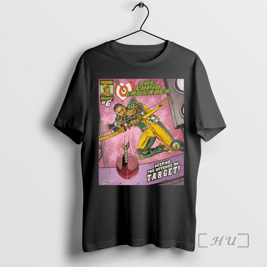 Officials Green Bay Packers Cupid Crusader Keeping - Adult & Kids T-Shirts, Sweatshirts & Hoodies apparel design preview 1