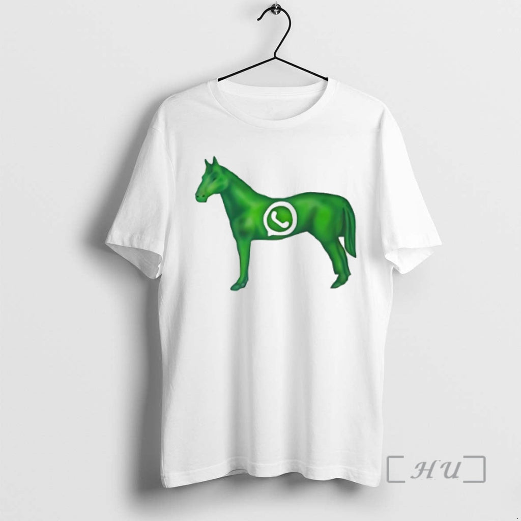 Officials Green Horse Calling Shape Whatsapp Logo - Adult & Kids T-Shirts, Sweatshirts & Hoodies apparel design preview 1