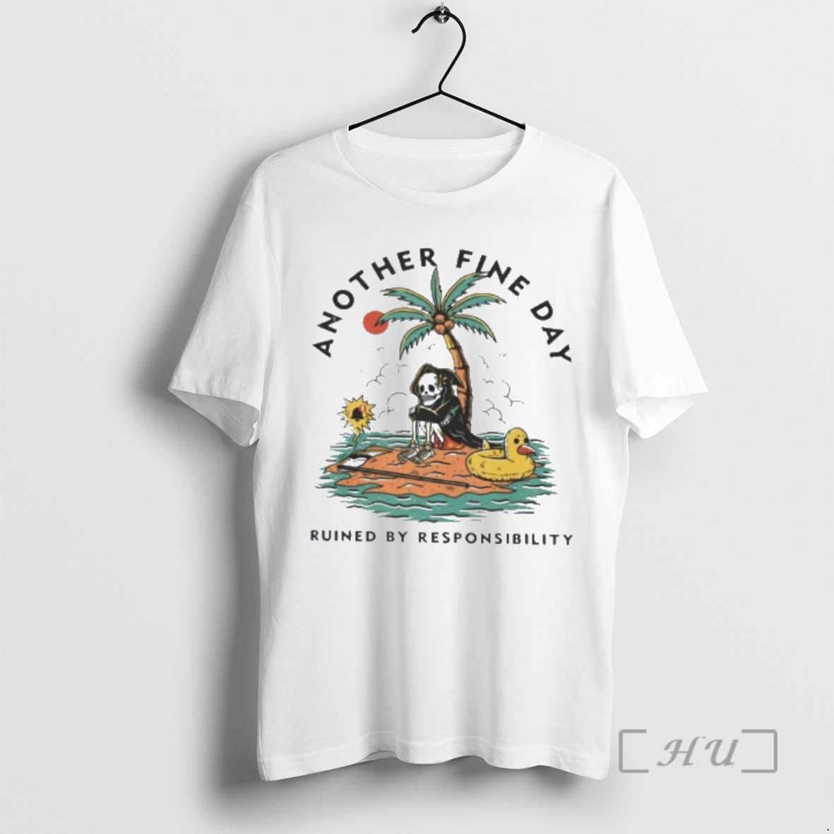 Officials Grim Reaper Another Fine Day Ruined By - Adult & Kids T-Shirts, Sweatshirts & Hoodies apparel design preview 1