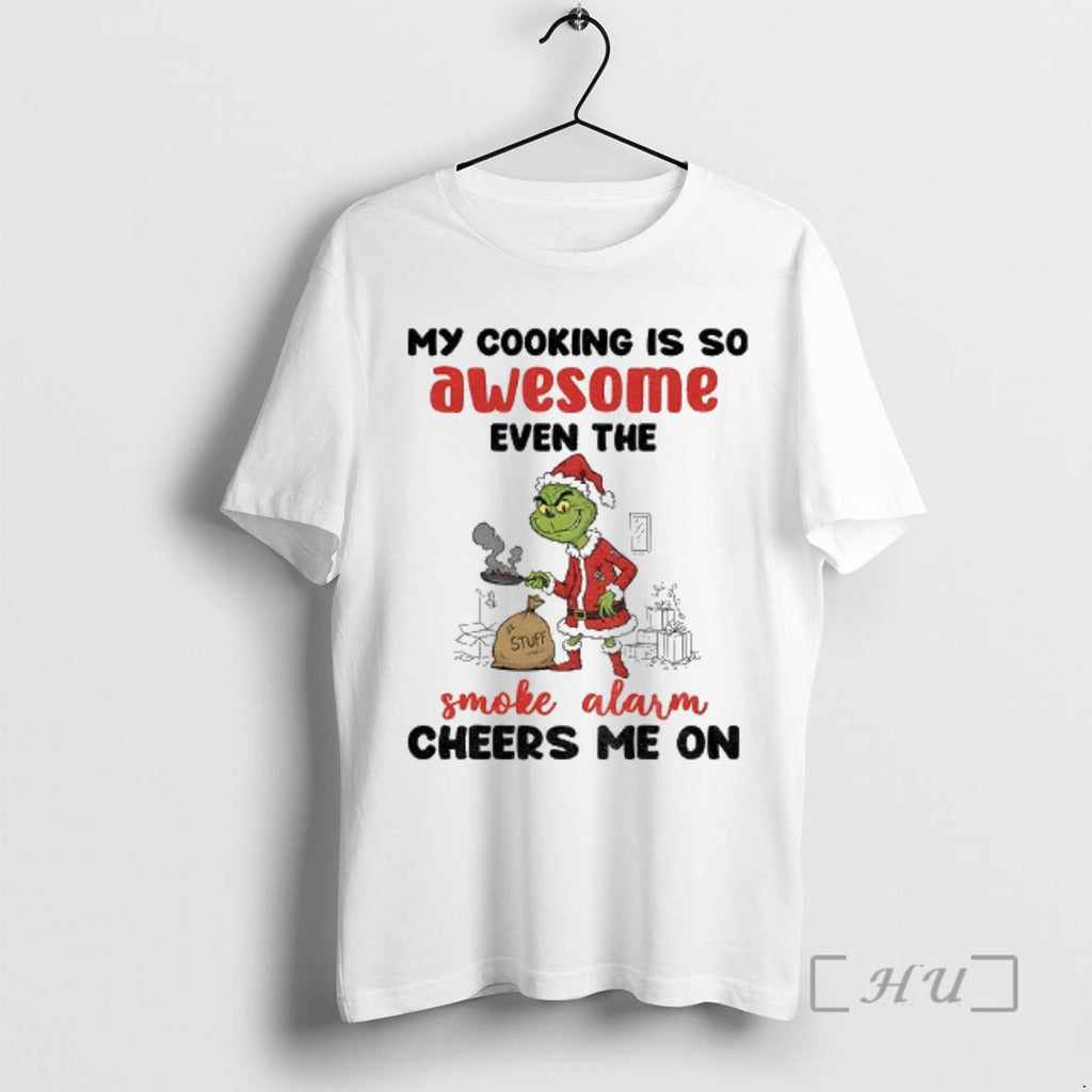 Officials Grinch My Cooking Is So Awesome Even Smoke - Adult & Kids T-Shirts, Sweatshirts & Hoodies apparel design preview 1