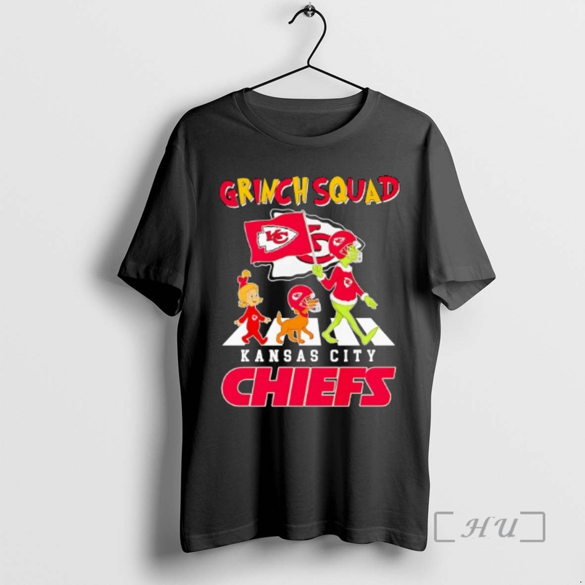 Officials Grinch Cindy Lou Who Max Walking Across - Adult & Kids T-Shirts, Sweatshirts & Hoodies apparel design preview 1