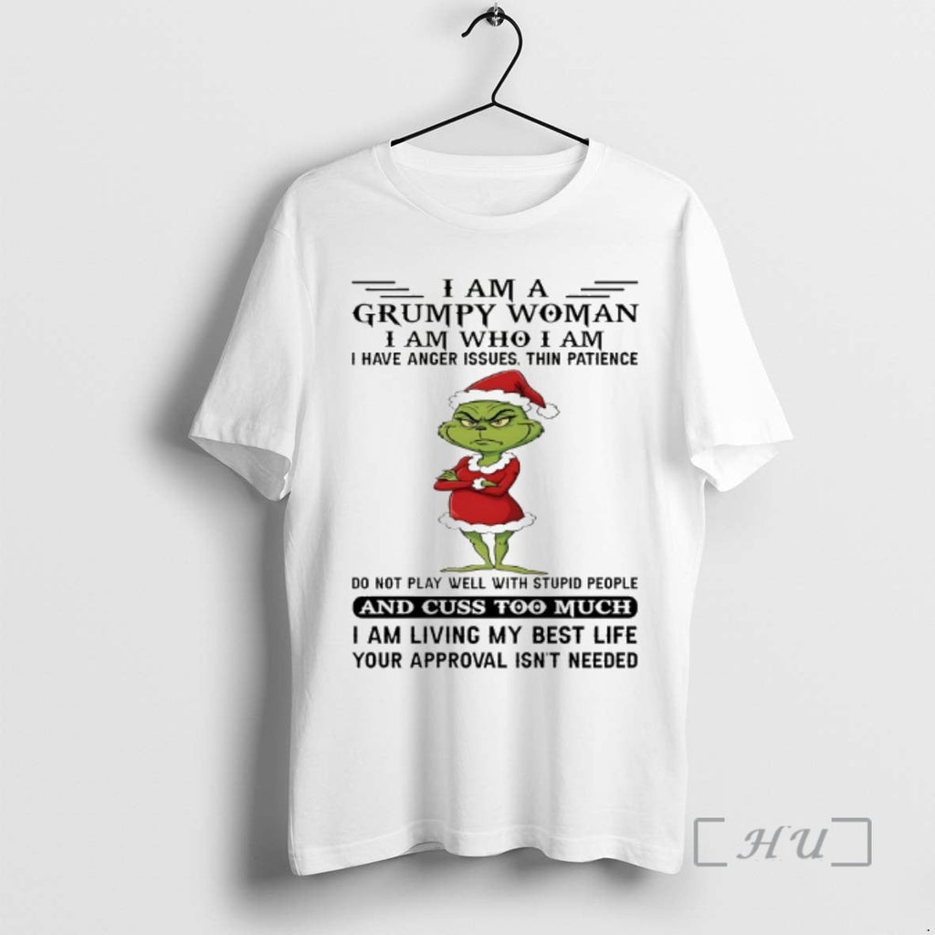 Officials Grinch I Am Grumpy Woman Iamwhoiam Have - Adult & Kids T-Shirts, Sweatshirts & Hoodies apparel design preview 1