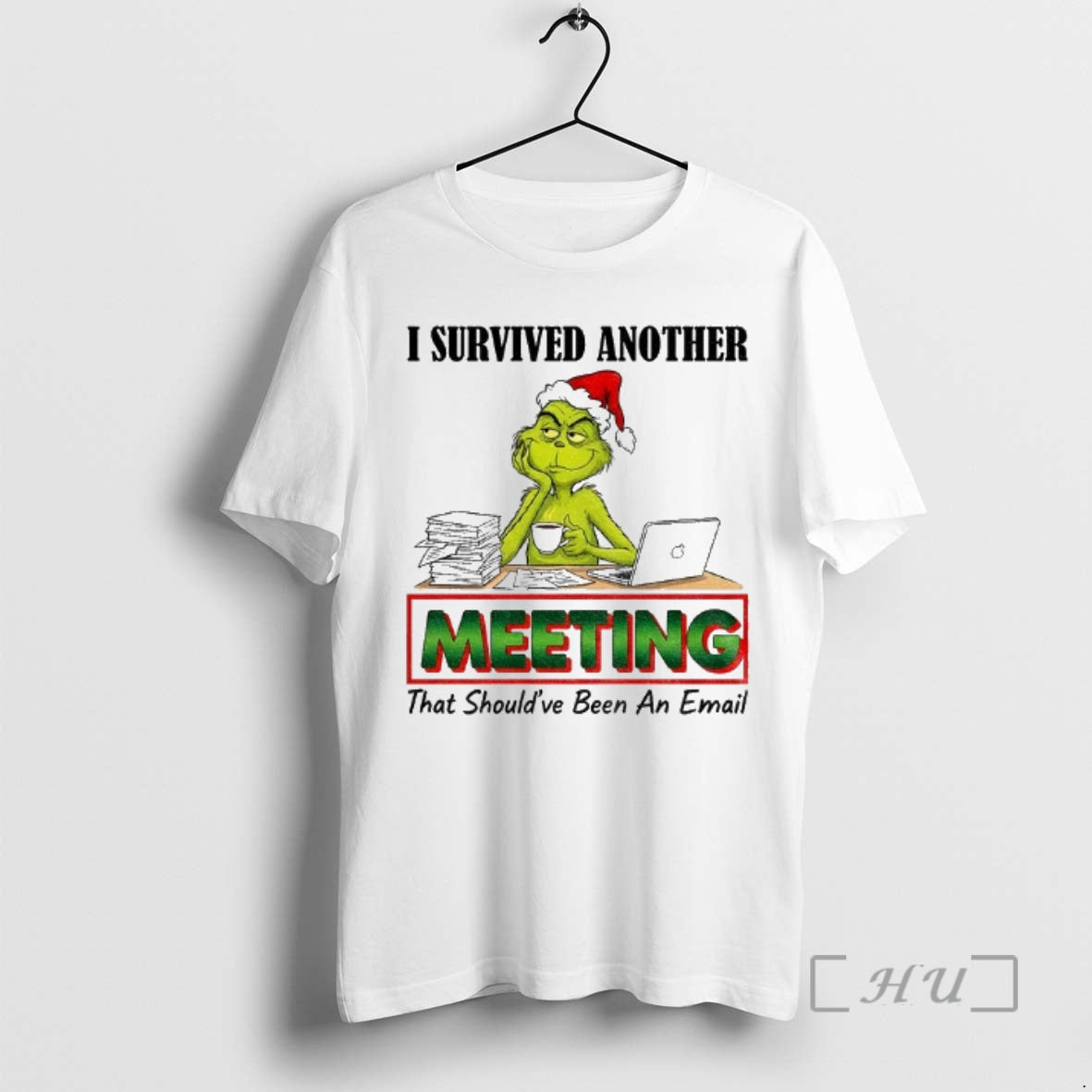Officials Grinch I Survived Another Meeting That - Adult & Kids T-Shirts, Sweatshirts & Hoodies apparel design preview 1