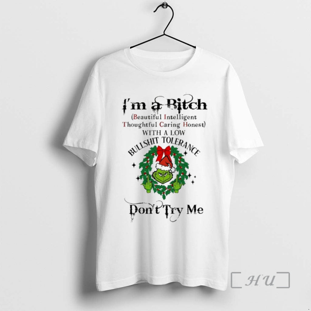 Officials Grinch Im Bitch Dont Try Me Chirstmas 2025 - Adult & Kids T-Shirts, Sweatshirts & Hoodies apparel design preview 1