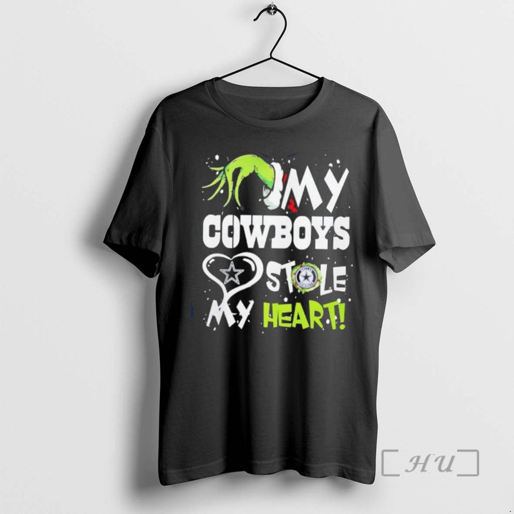 Officials Grinch My Cowboys Stole Heart - Adult & Kids T-Shirts, Sweatshirts & Hoodies apparel design preview 1