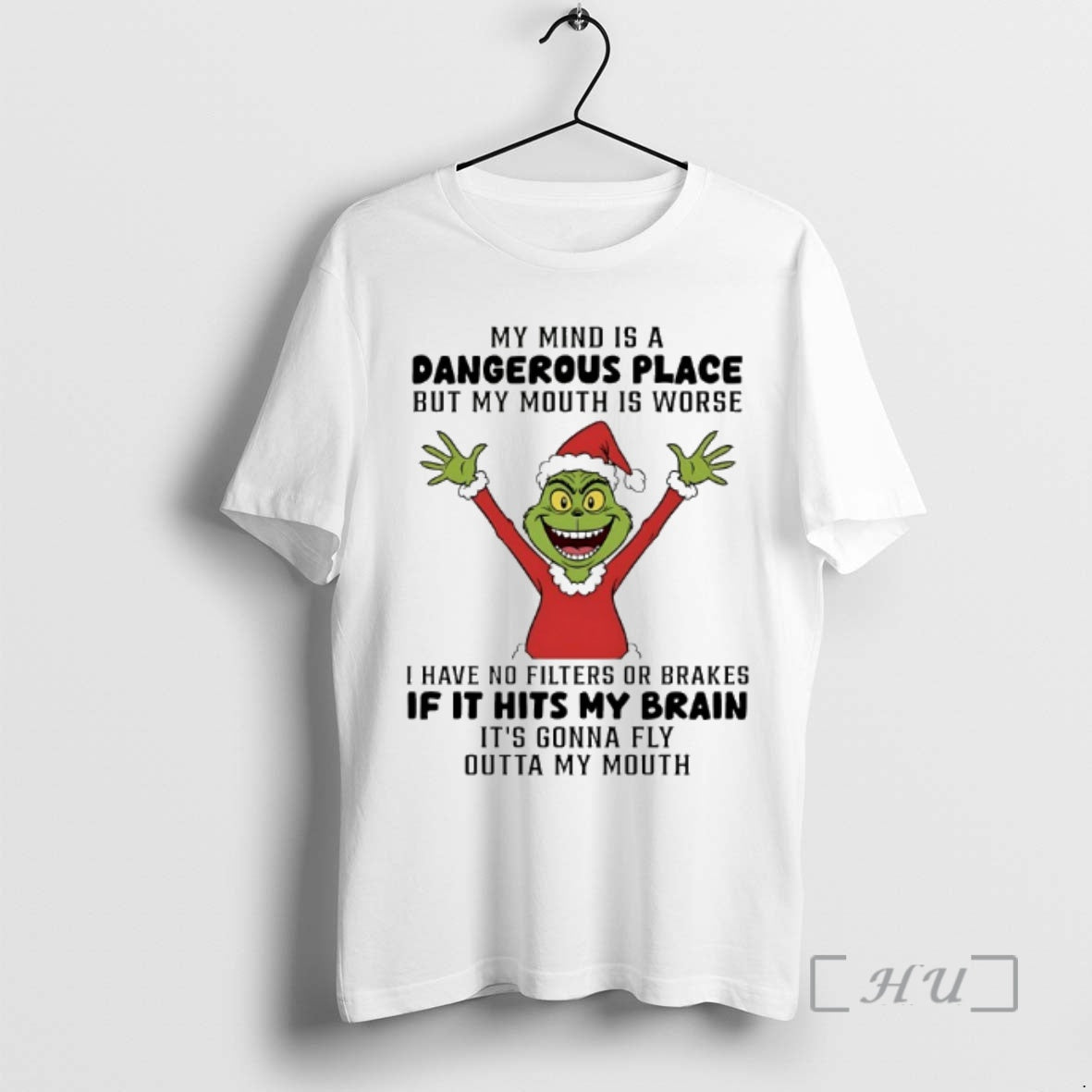 Officials Grinch My Mind Is Dangerous Place But Mouth - Adult & Kids T-Shirts, Sweatshirts & Hoodies apparel design preview 1
