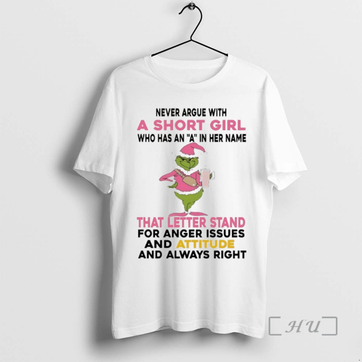Officials Grinch Never Argue Short Girl Who Has Her - Adult & Kids T-Shirts, Sweatshirts & Hoodies apparel design preview 1