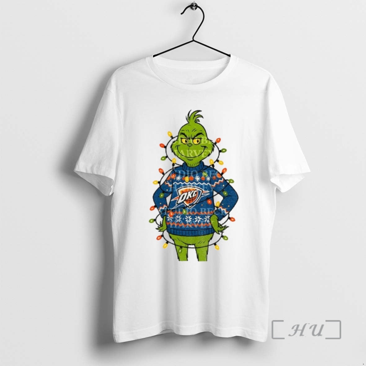 Officials Grinch Oklahoma City Thunder Nba Basketball - Adult & Kids T-Shirts, Sweatshirts & Hoodies apparel design preview 1