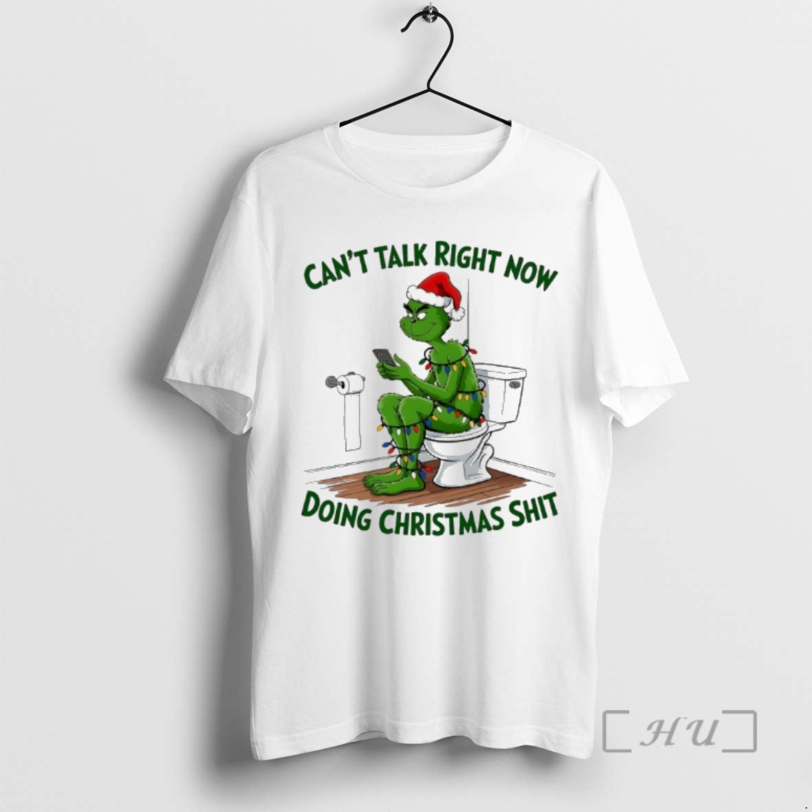 Officials Grinch Toilet Cant Talk Right Now Doing - Adult & Kids T-Shirts, Sweatshirts & Hoodies apparel design preview 1