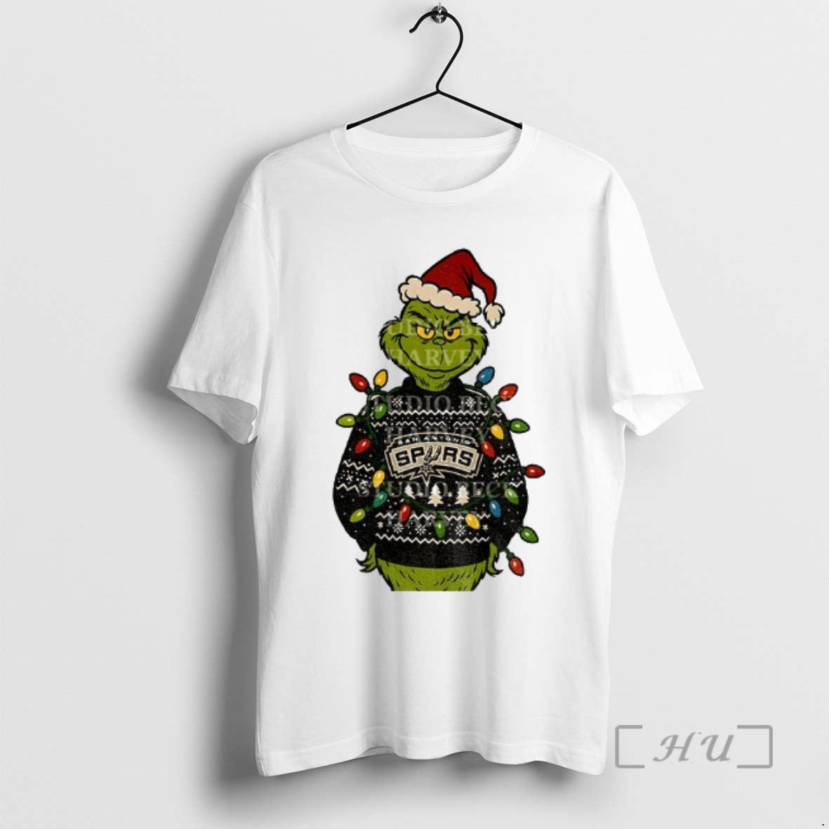 Officials Grinch San Antonio Spurs Nba Basketball - Adult & Kids T-Shirts, Sweatshirts & Hoodies apparel design preview 1
