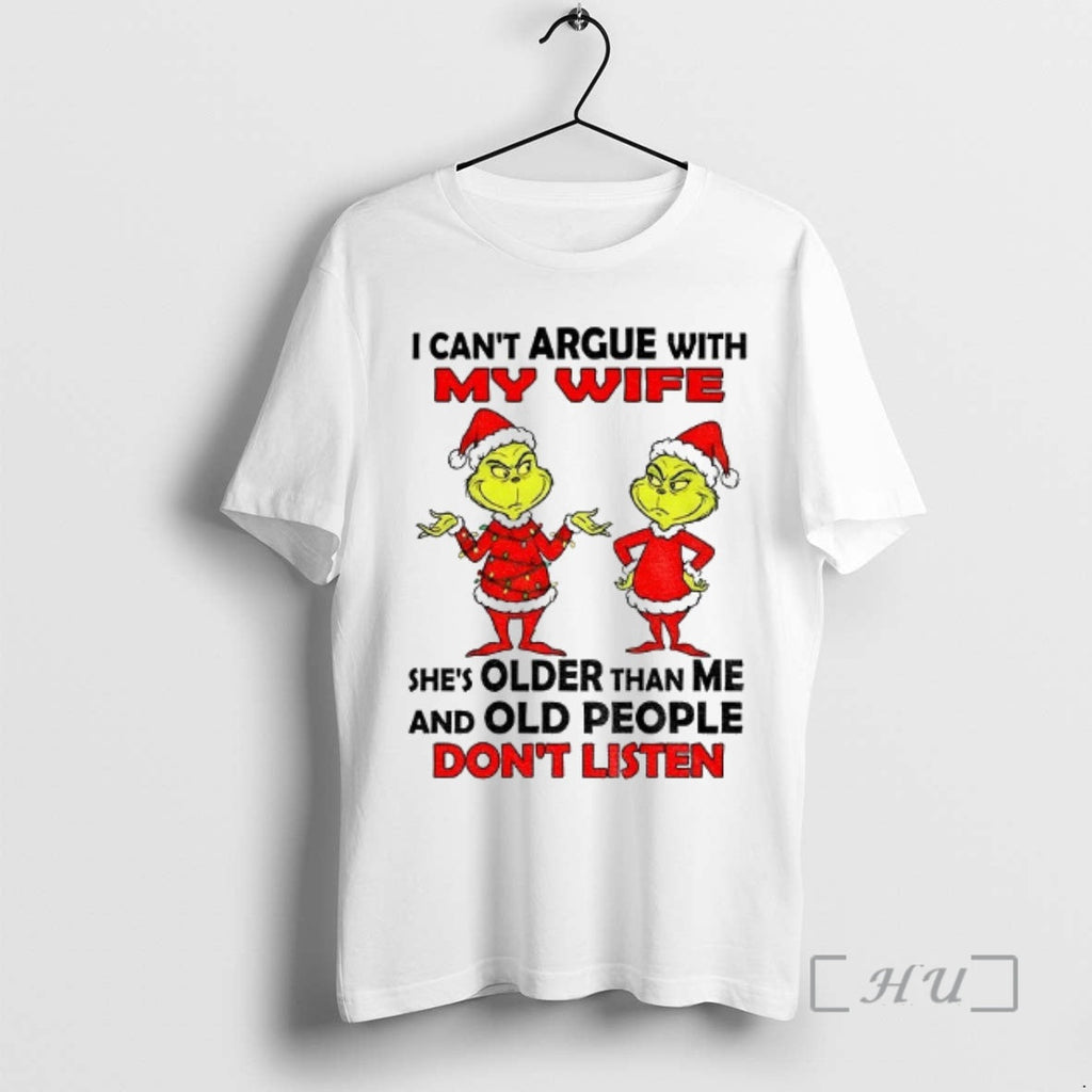 Officials Grinch Santa I Cant Argue My Wife Shes - Adult & Kids T-Shirts, Sweatshirts & Hoodies apparel design preview 1