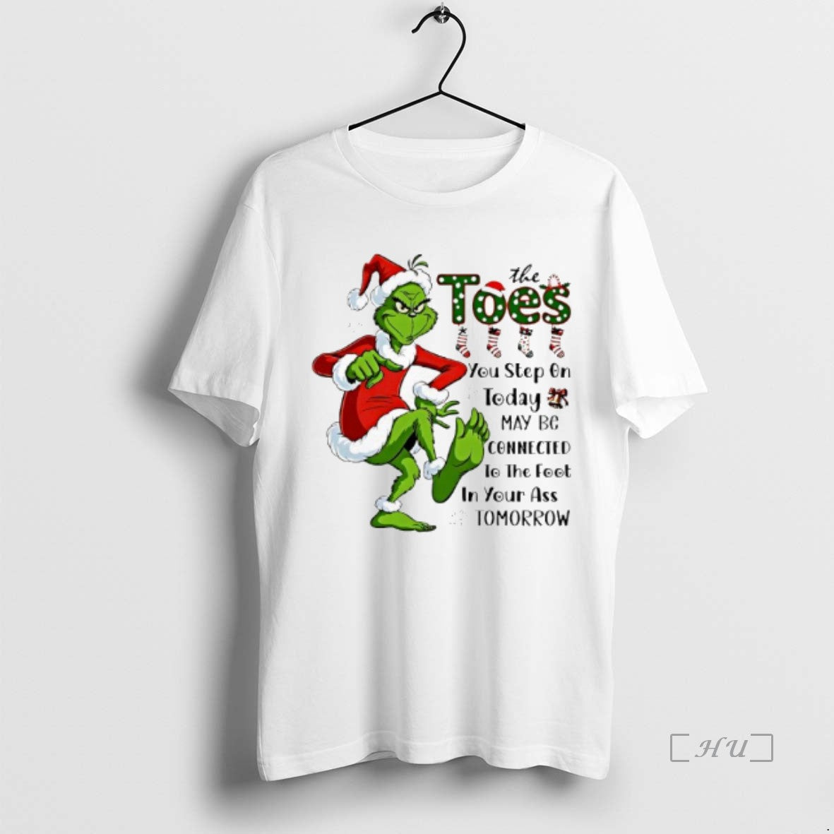 Officials Grinch Santa Toes You Step Today May Be - Adult & Kids T-Shirts, Sweatshirts & Hoodies apparel design preview 1