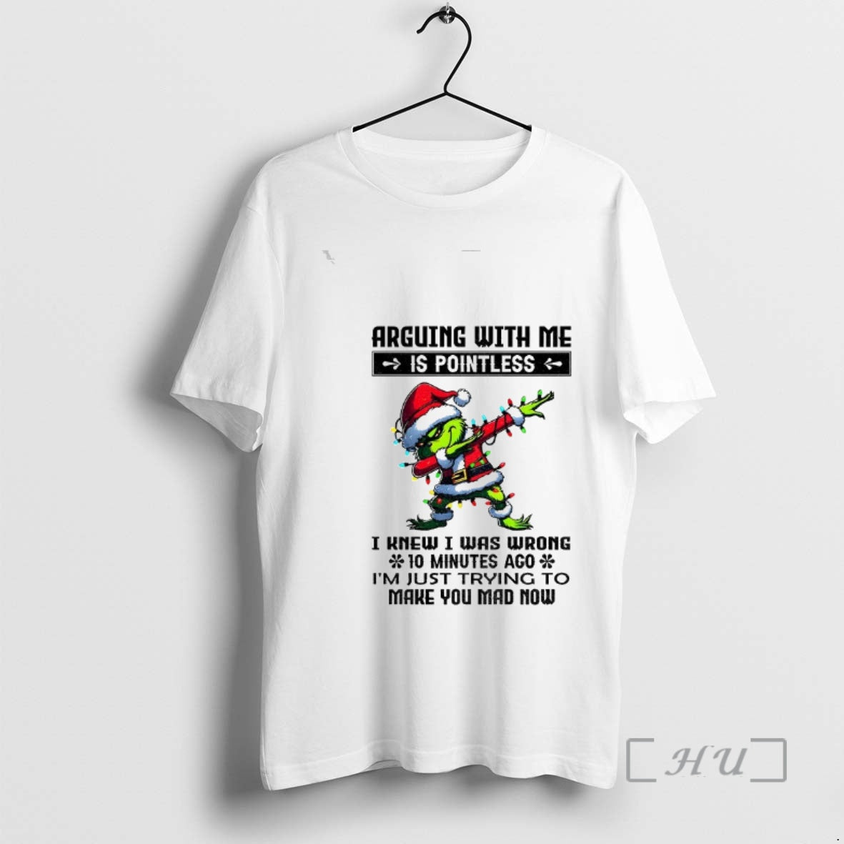 Officials Grinch Santa Arguing Me Is Pointless I Knew - Adult & Kids T-Shirts, Sweatshirts & Hoodies apparel design preview 1