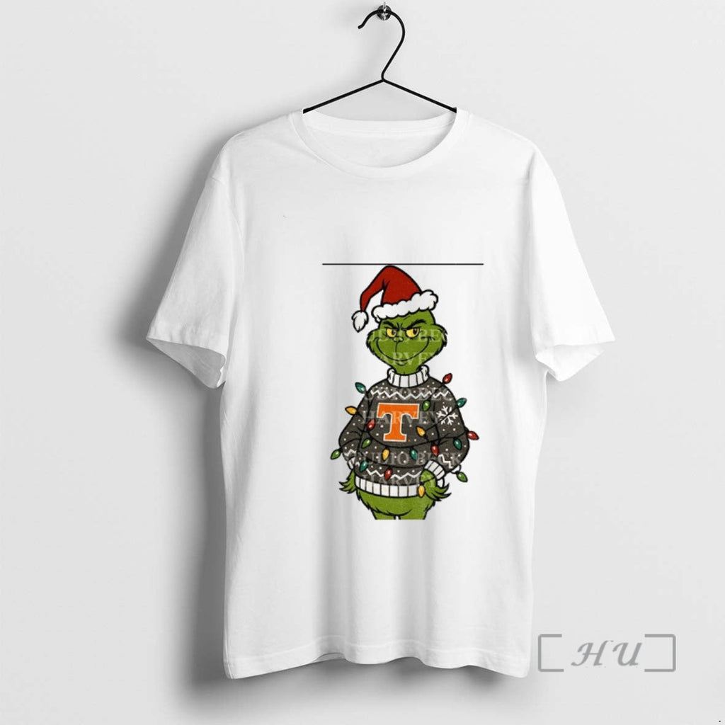 Officials Grinch Santa Hat Tennessee Volunteers - Adult & Kids T-Shirts, Sweatshirts & Hoodies apparel design preview 1