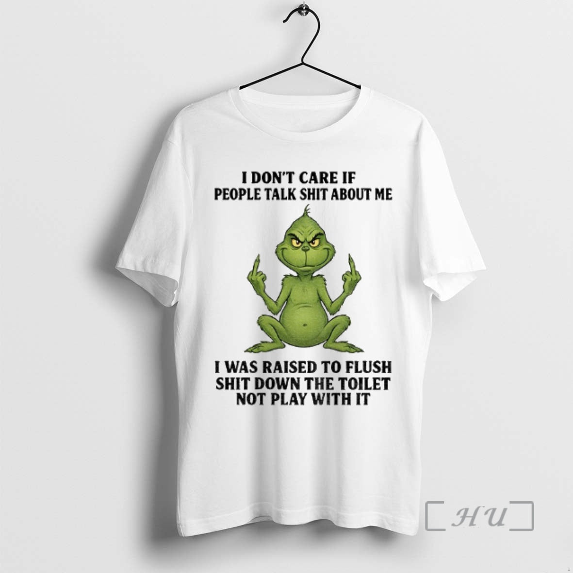 Officials Grinch Santa Middle Finger I Dont Care If - Adult & Kids T-Shirts, Sweatshirts & Hoodies apparel design preview 1