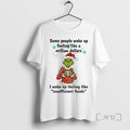 Officials Grinch Santa Some People Wake Up Feeling - Adult & Kids T-Shirts, Sweatshirts & Hoodies apparel design preview 1
