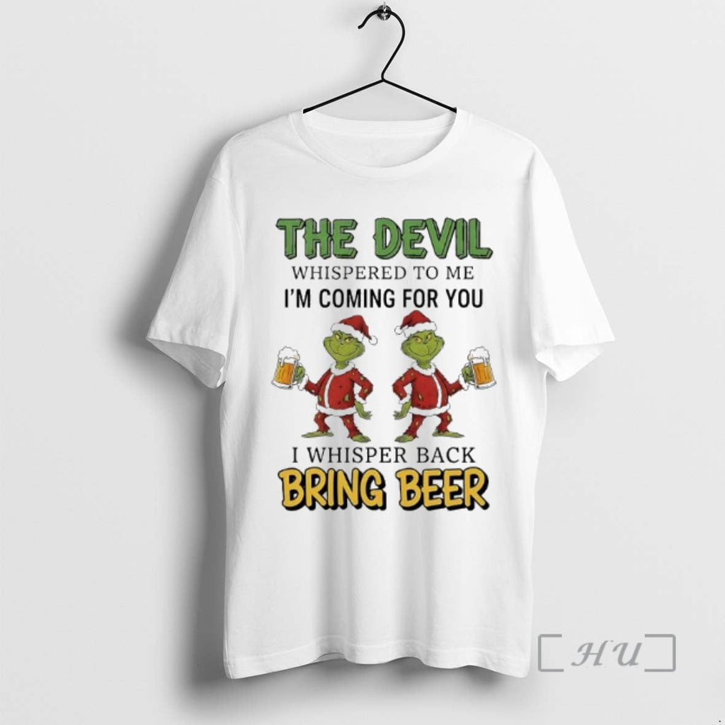 Officials Grinch Santa Suit Devil Whispered Me Im - Adult & Kids T-Shirts, Sweatshirts & Hoodies apparel design preview 1