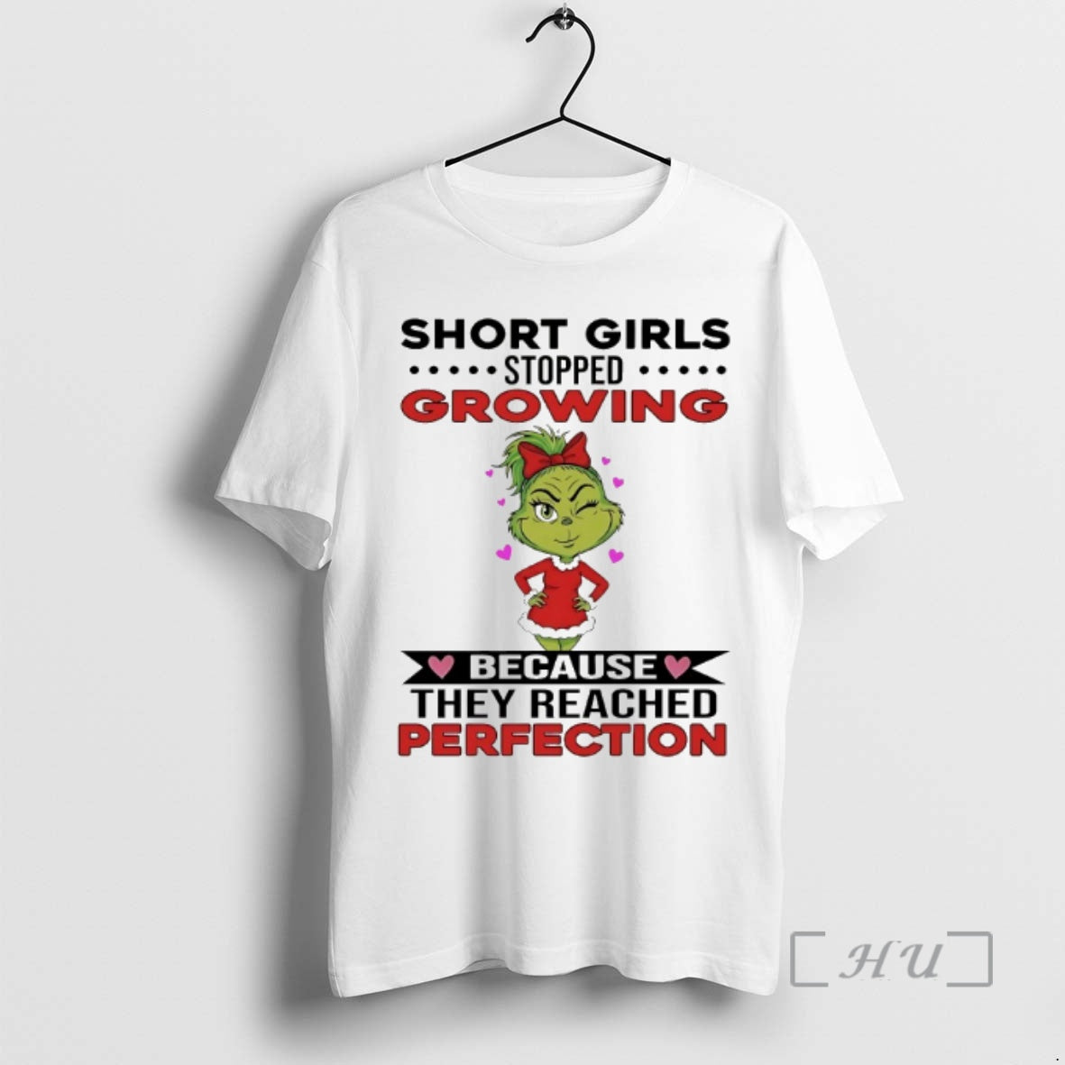 Officials Grinch Short Growing Stopped Because They - Adult & Kids T-Shirts, Sweatshirts & Hoodies apparel design preview 1