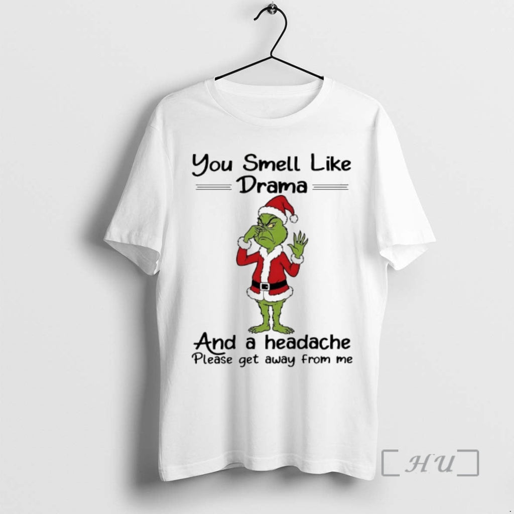 Officials Grinch You Smell Like Headache Please Get - Adult & Kids T-Shirts, Sweatshirts & Hoodies apparel design preview 1