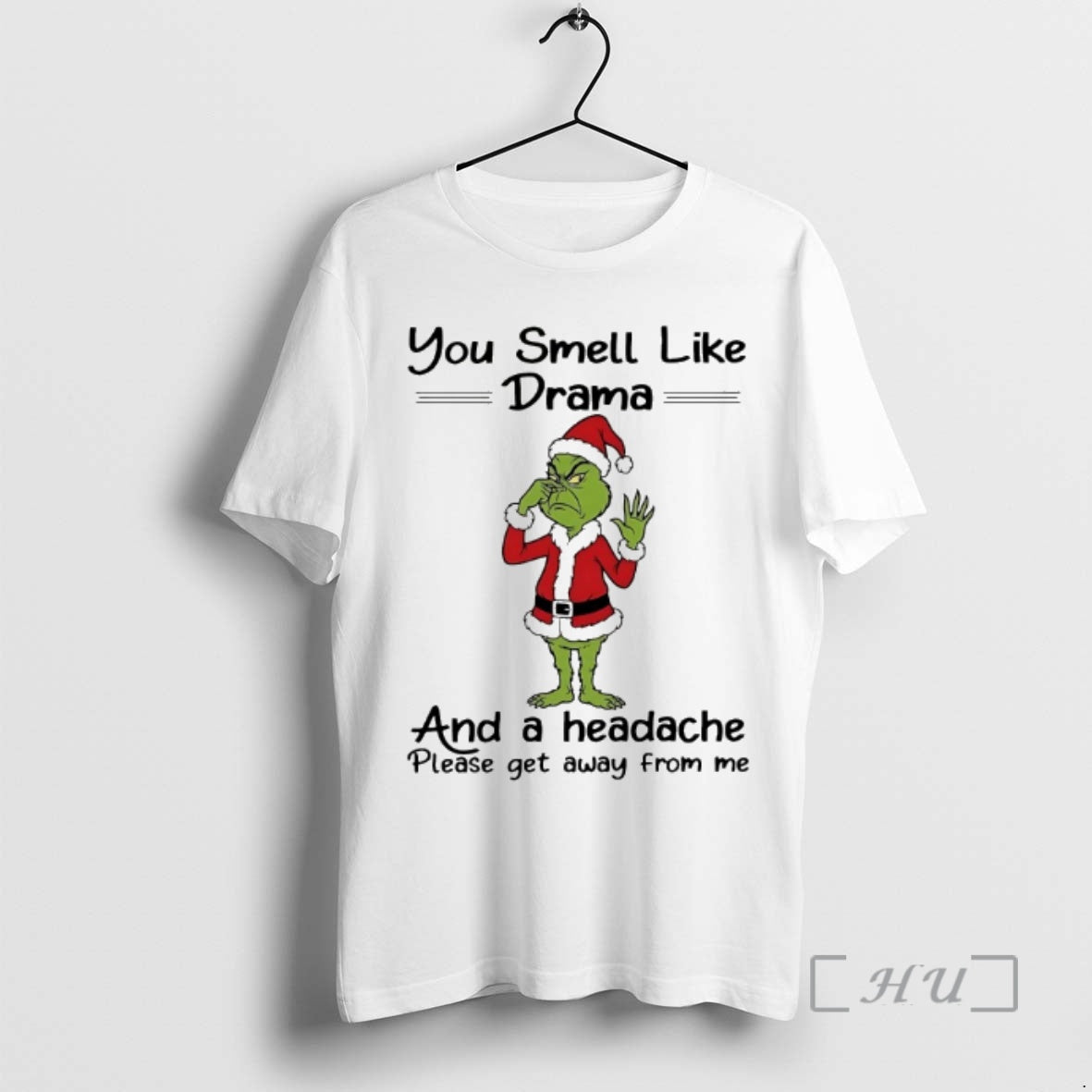 Officials Grinch You Smell Like Headache Please Get - Adult & Kids T-Shirts, Sweatshirts & Hoodies apparel design preview 1