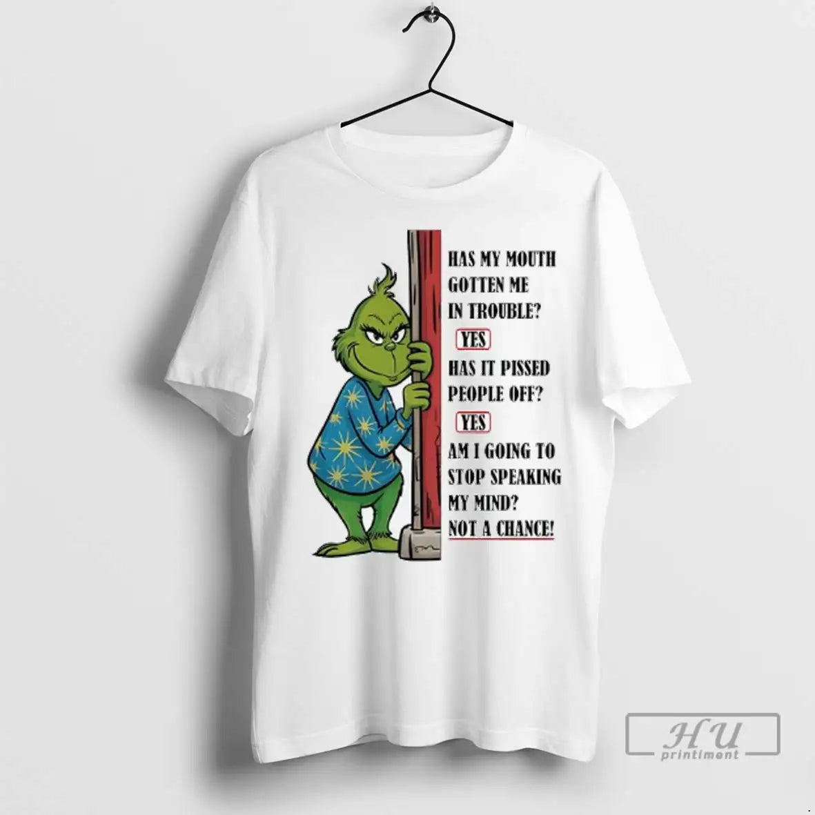 Officials Grinch Has My Mouth Gotten Me In Trouble It - Adult & Kids T-Shirts, Sweatshirts & Hoodies apparel design preview 1