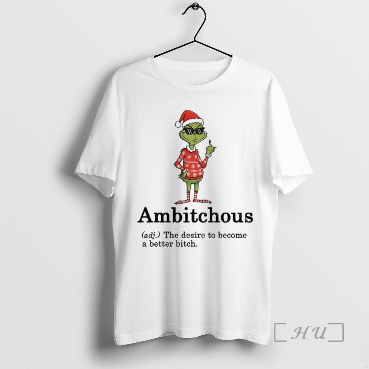 Officials Grinch Middle Finger Ambitchous Desire - Adult & Kids T-Shirts, Sweatshirts & Hoodies apparel design preview 1