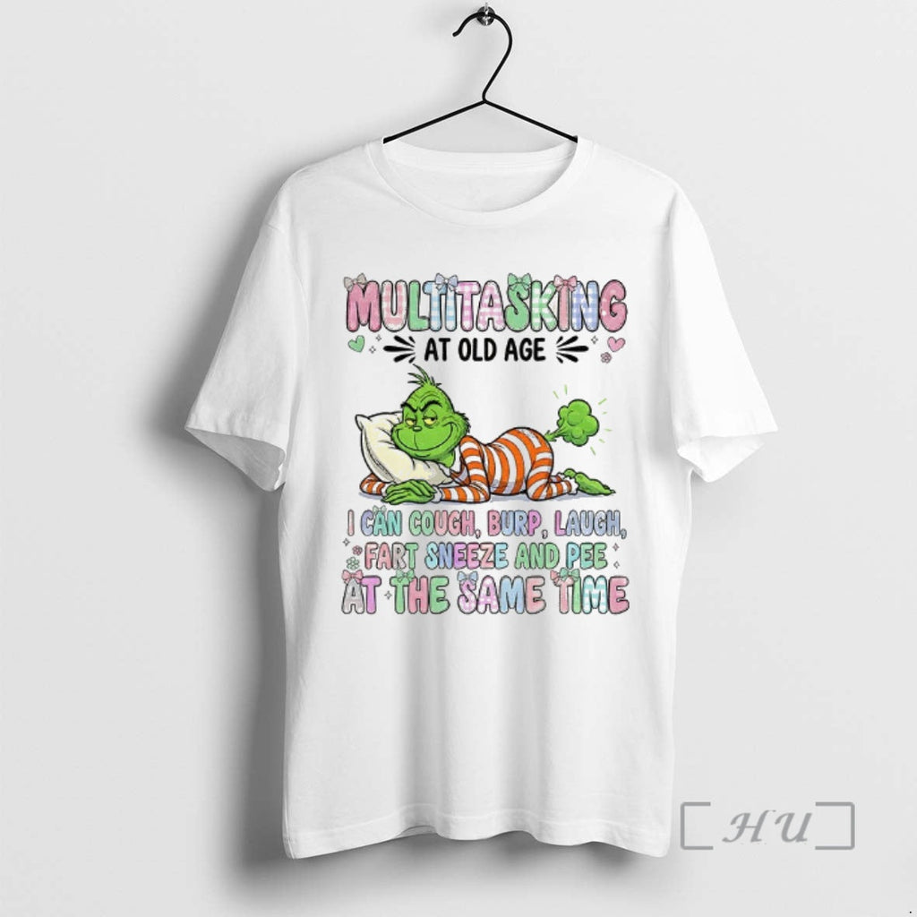 Officials Grinch Multitasking Old Age I Can Cough - Adult & Kids T-Shirts, Sweatshirts & Hoodies apparel design preview 1