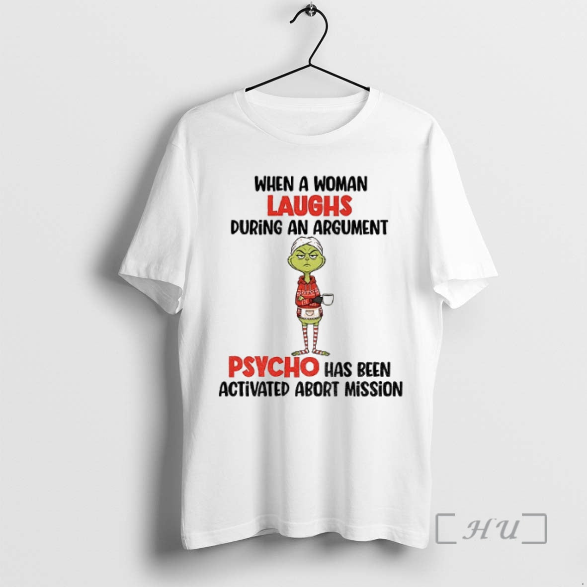 Officials Grinch When Woman Laughs During Argument - Adult & Kids T-Shirts, Sweatshirts & Hoodies apparel design preview 1