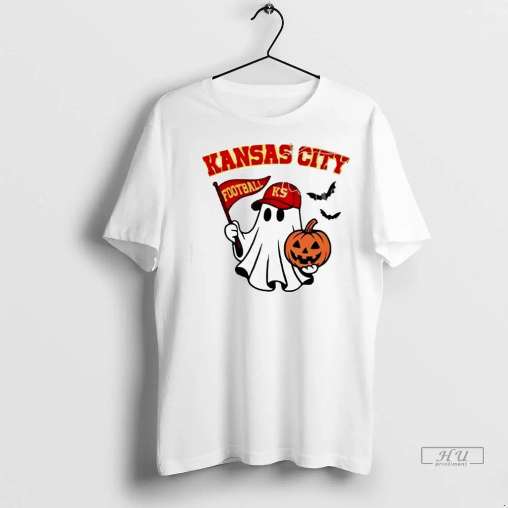 Officials Halloween Ghost Kansas City Chiefs Football - Adult & Kids T-Shirts, Sweatshirts & Hoodies apparel design preview 1