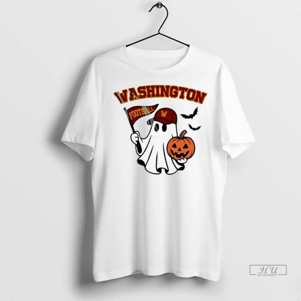 Officials Halloween Ghost Washington Commanders - Adult & Kids T-Shirts, Sweatshirts & Hoodies apparel design preview 1