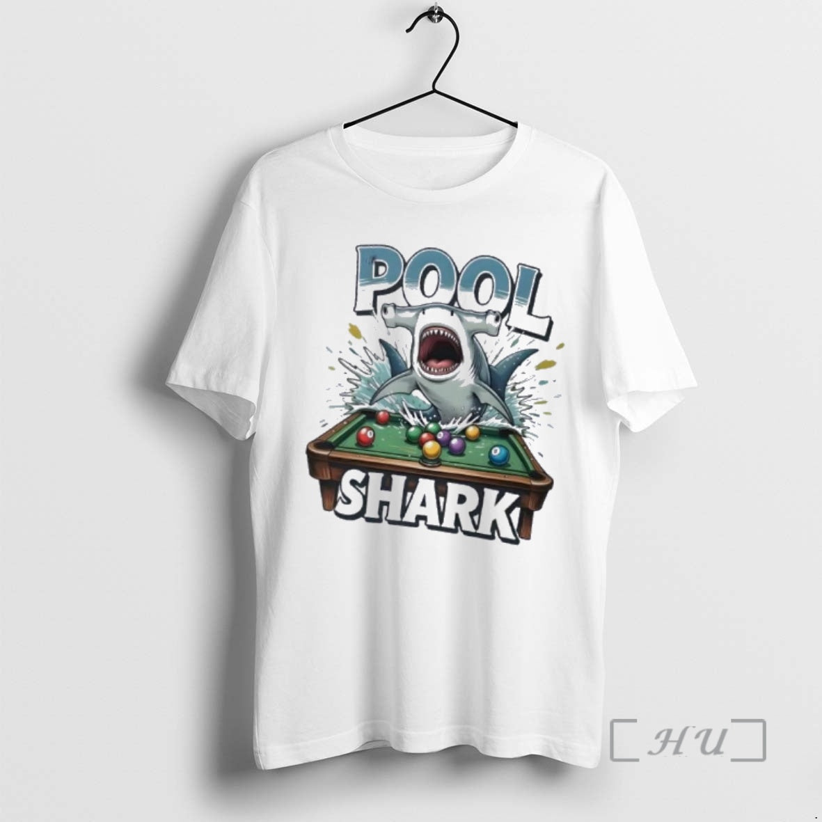 Officials Hammerhead Pool Shark Billiards Pun - Adult & Kids T-Shirts, Sweatshirts & Hoodies apparel design preview 1