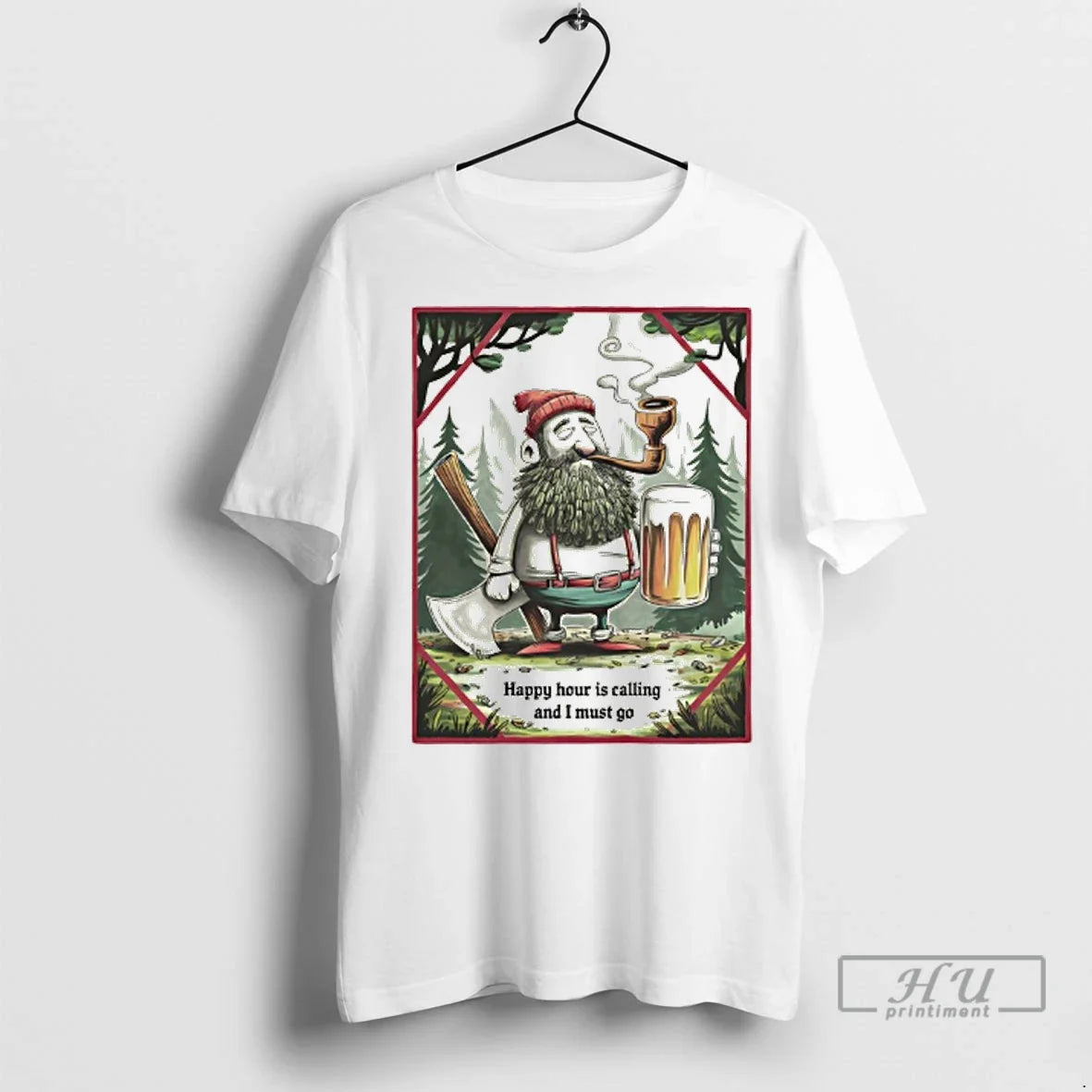 Officials Happy Hour Is Calling And I Must Go - Adult & Kids T-Shirts, Sweatshirts & Hoodies apparel design preview 1