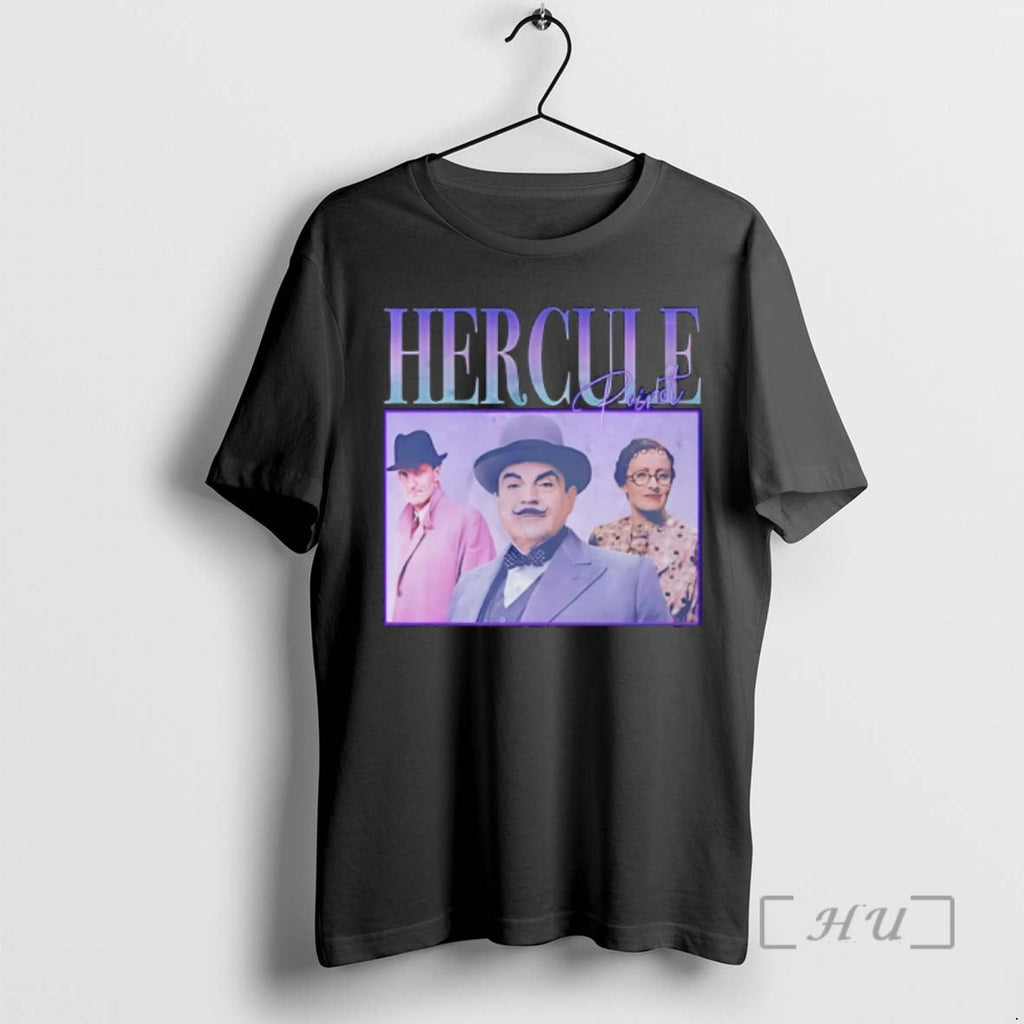 Officials Hercule Poirot Collage Vintage - Adult & Kids T-Shirts, Sweatshirts & Hoodies apparel design preview 1