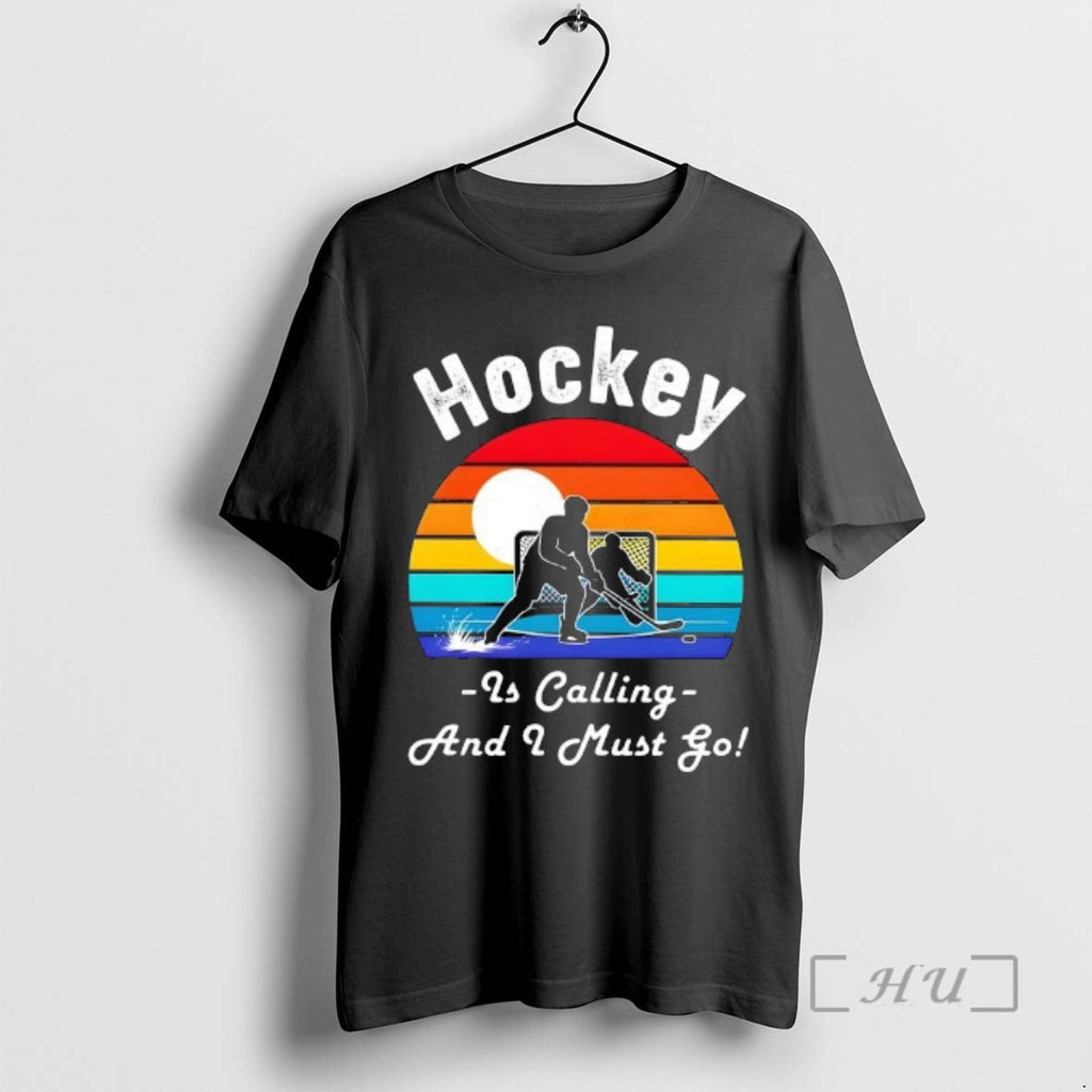 Officials Hockey Is Calling I Must Go Vintage - Adult & Kids T-Shirts, Sweatshirts & Hoodies apparel design preview 1