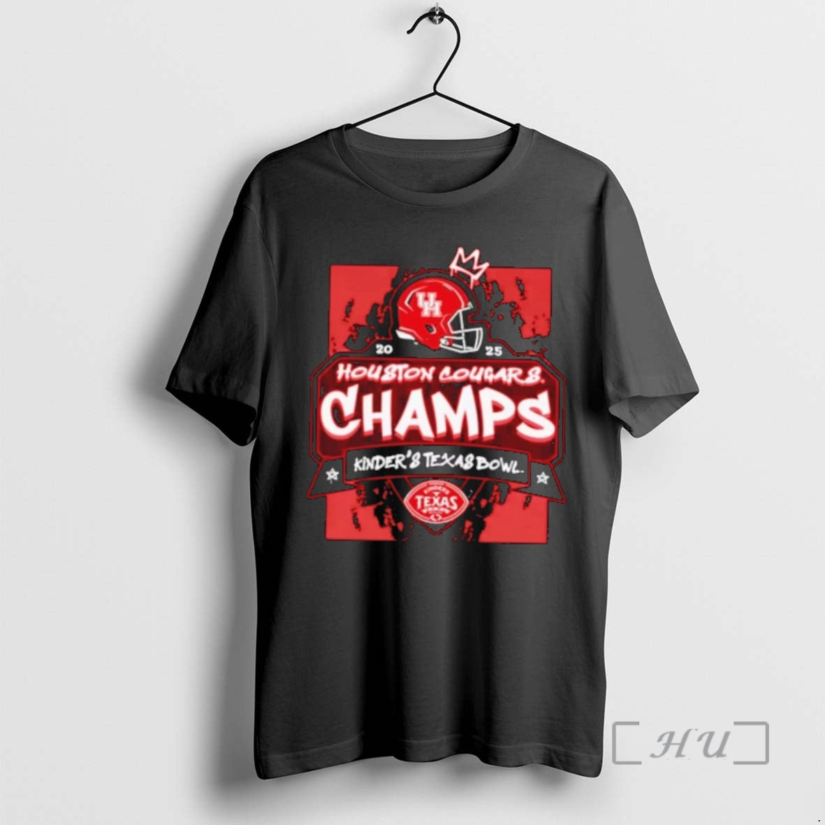 Officials Houston Cougars 2025 Kinders Texas Bowl - Adult & Kids T-Shirts, Sweatshirts & Hoodies apparel design preview 1