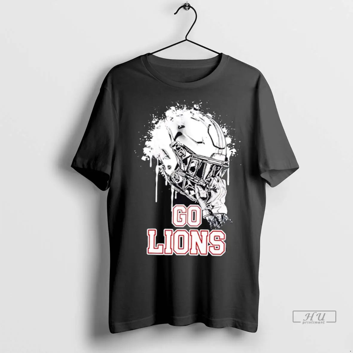 Officials Hubbertville Football Lions Go Helmet - Adult & Kids T-Shirts, Sweatshirts & Hoodies apparel design preview 1