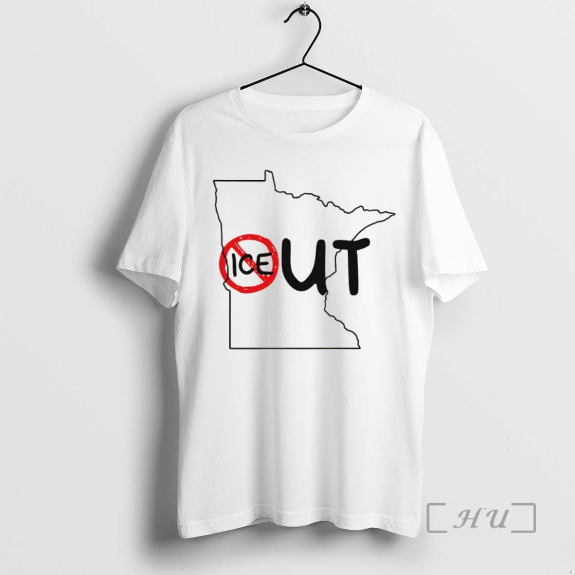 Officials Humorous Ice Out Minnesota Map - Adult & Kids T-Shirts, Sweatshirts & Hoodies apparel design preview 1