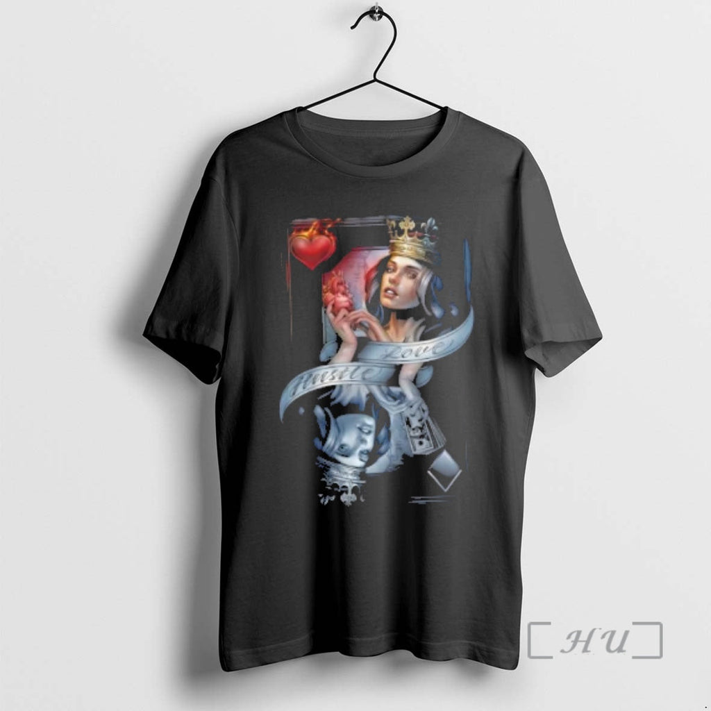 Officials Hustle Love Q Card - Adult & Kids T-Shirts, Sweatshirts & Hoodies apparel design preview 1