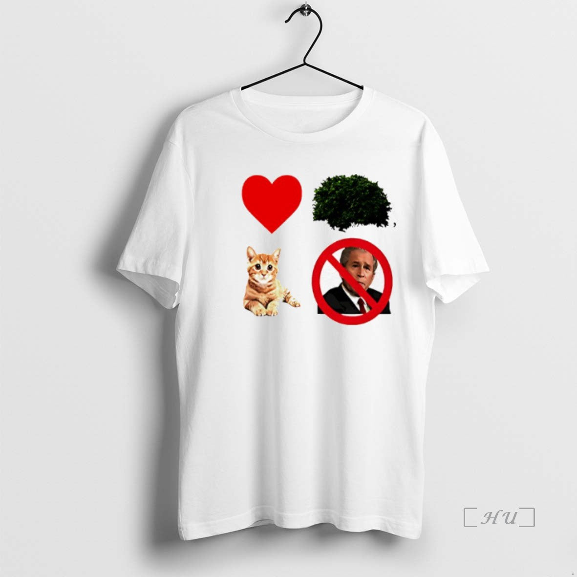 Officials I Heart Cat Not George W Bush - Adult & Kids T-Shirts, Sweatshirts & Hoodies apparel design preview 1